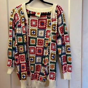 Farm Rio crochet bomber jacket